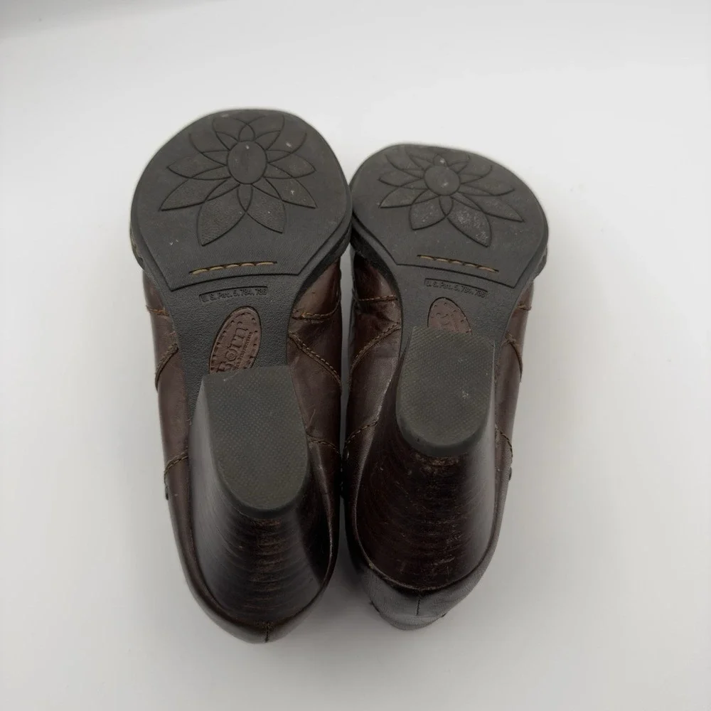 Womens‎ size 7 Born W61991 Brown Leather Western Casual Slip On Ankle Bootie